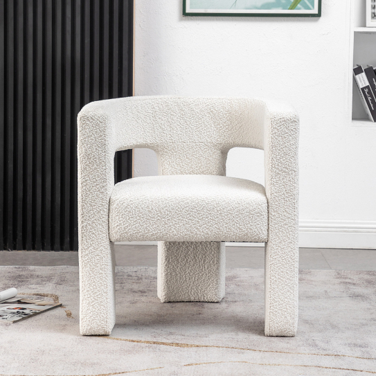 Dorpha 28" Wide Boucle Upholstered Square Armchair